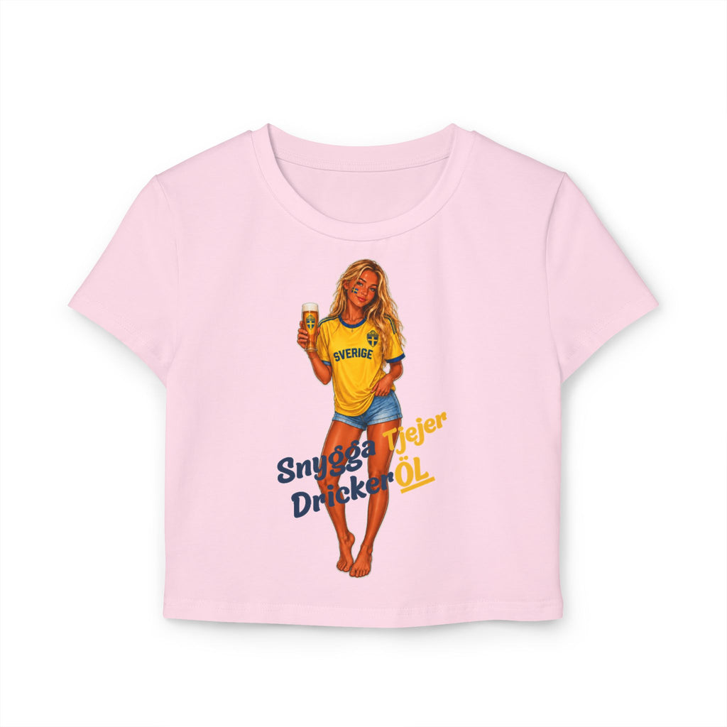 Snygga tjejer dricker öl Baby Tee