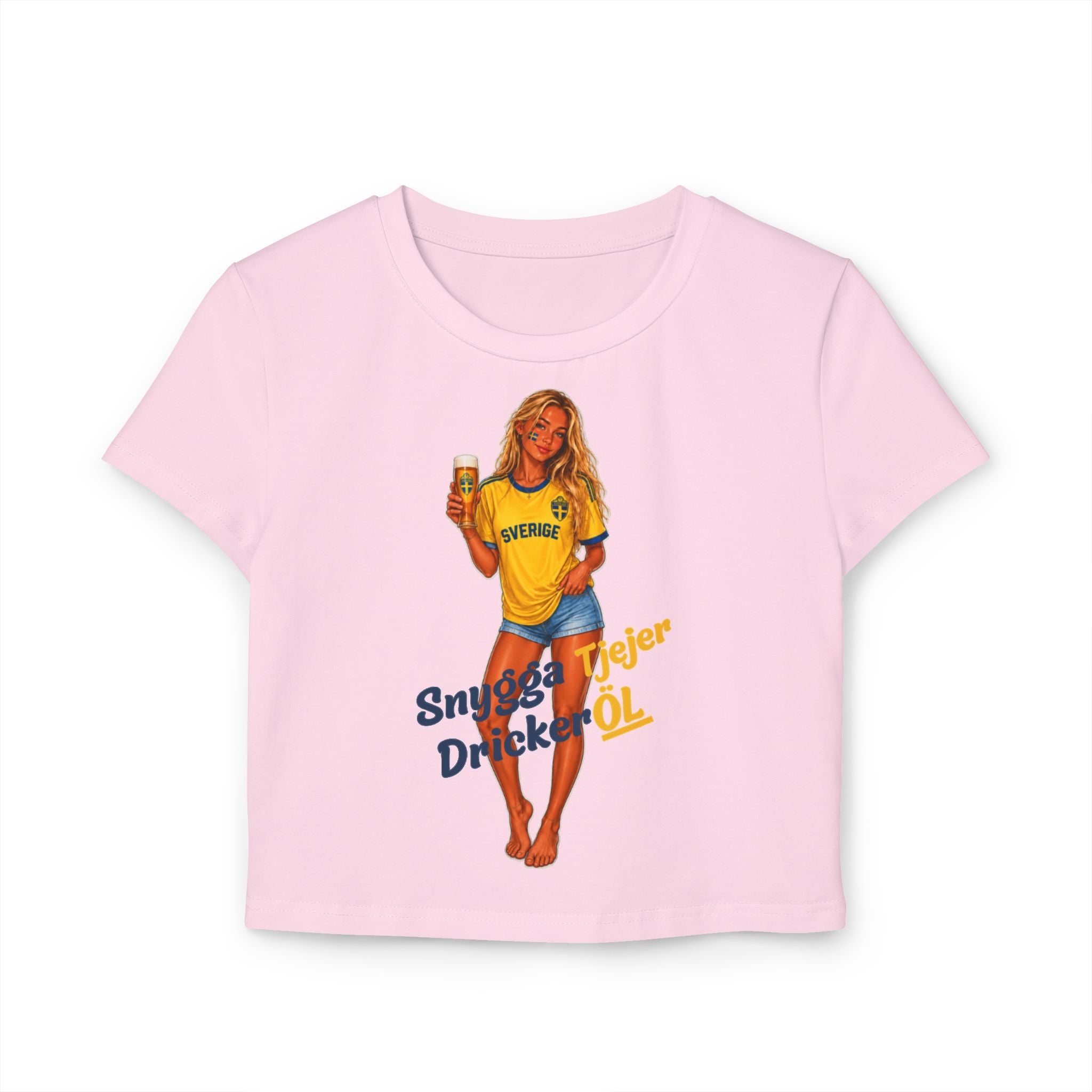 Snygga tjejer dricker öl Baby Tee