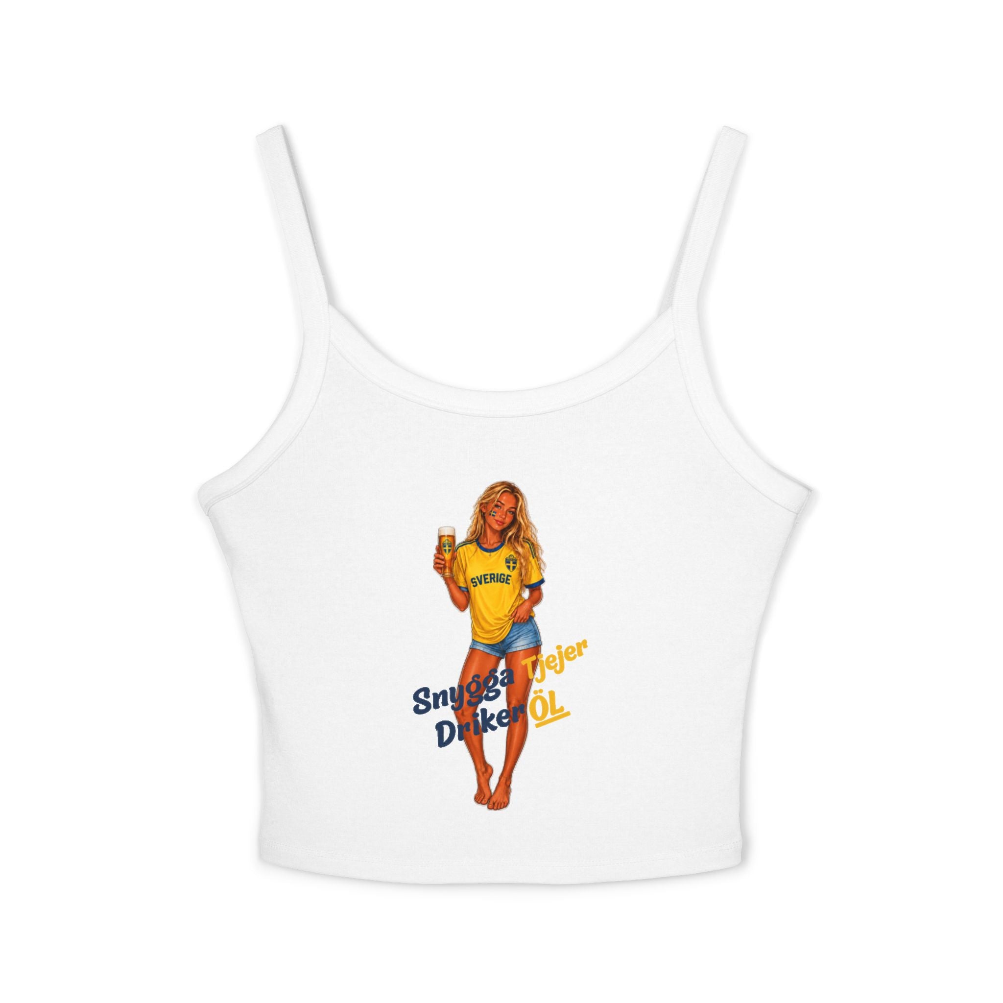 Snygga tjejer driker öl Tank Top