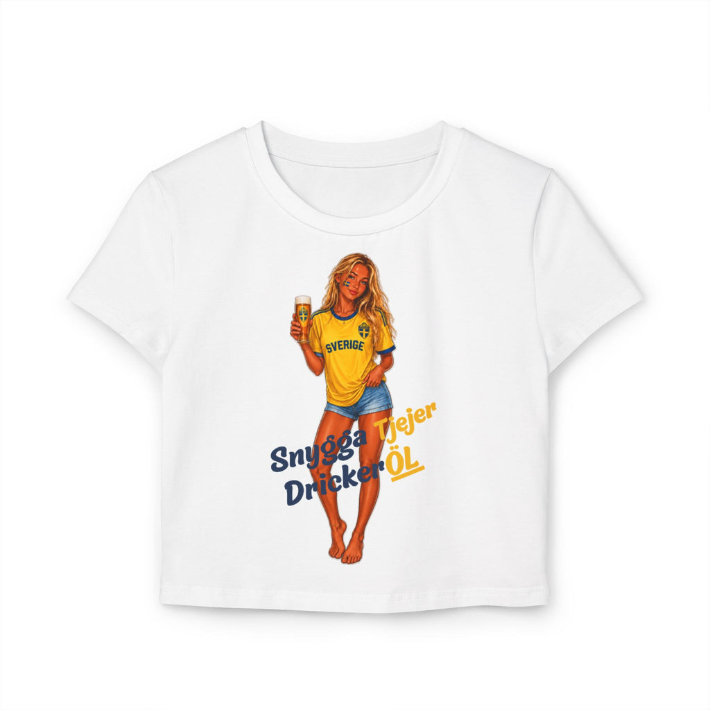Snygga tjejer dricker öl Baby Tee